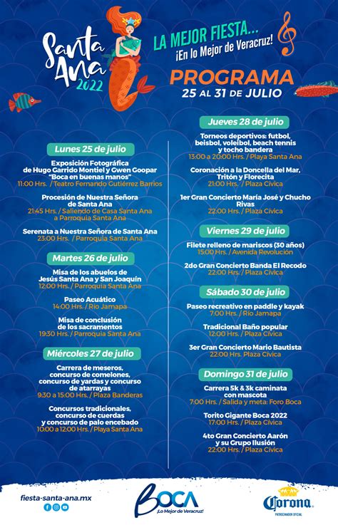 Fiestas de Santa Ana 2022 H Ayuntamiento de Boca del Río Sitio Oficial