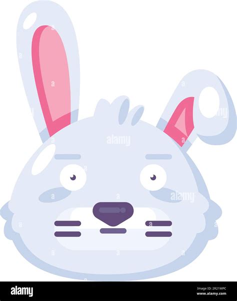 Rabbit Astonished Expression Funny Emoji Vector Farmland Bunny Animal