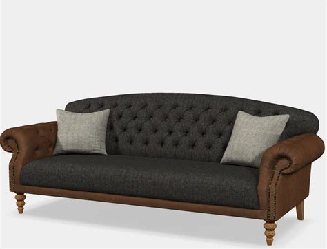 Tetrad Arbroath Grand Sofa In Harris Tweed Leather Sofas Hafren