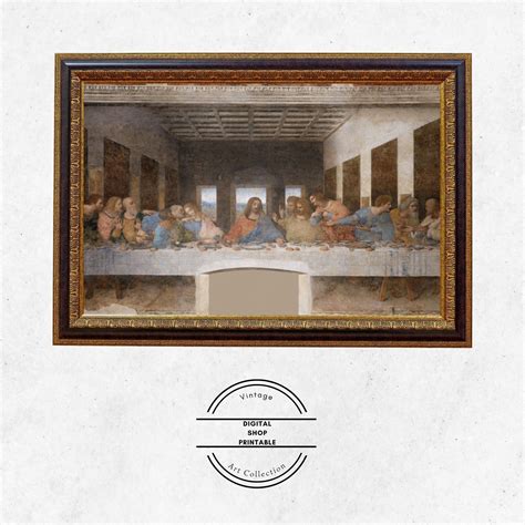 Last Supper Leonardo Da Vinci Printable Vintage European - Etsy