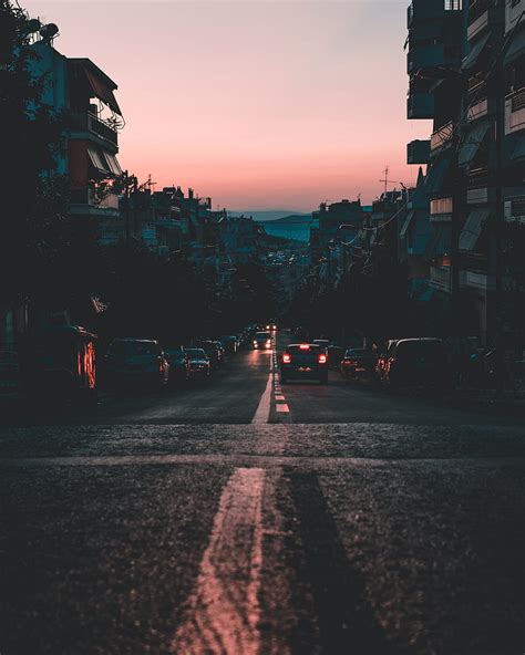 Carros Road Dusk City Hd Phone Wallpaper Peakpx