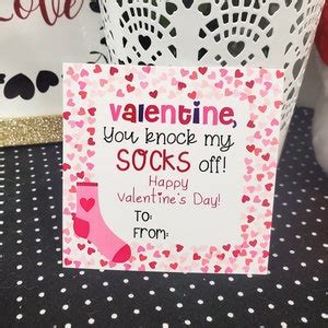 You Knock My Socks Off Digital Valentine Cards Printable Sock