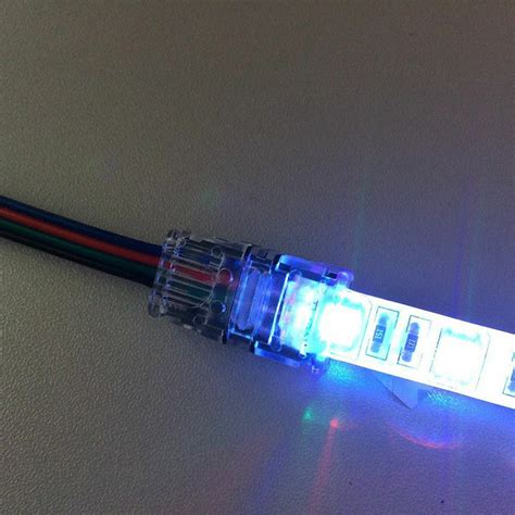 4 Pin RGB Hippo Connector Adapter Corner L T X Clip LED Strip Part For