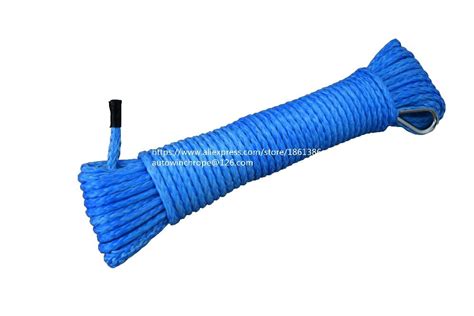 Free Shipping Blue 4mm15m Atv Winch Lineplasma Rope Utv Winch