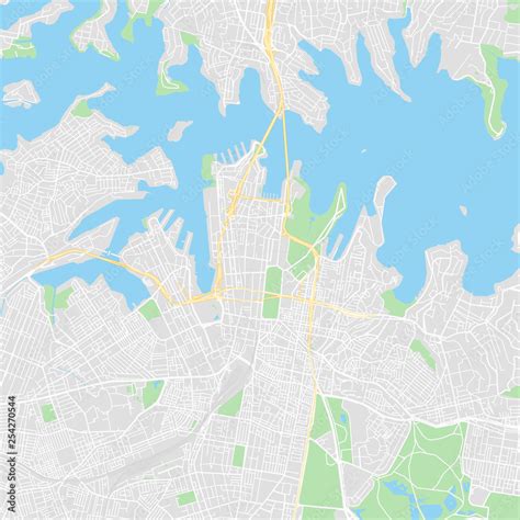 Downtown vector map of Sydney, Australia Stock Vector | Adobe Stock