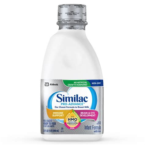 Similac Pro Advance Non Gmo Liquid Baby Formula 32 Oz Bottle Walmart