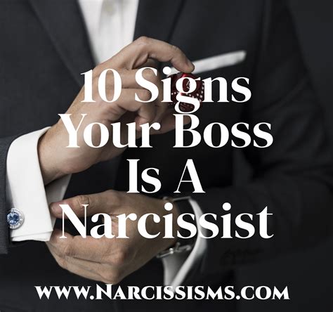 Signs Your Boss Is A Narcissist Narcissisms