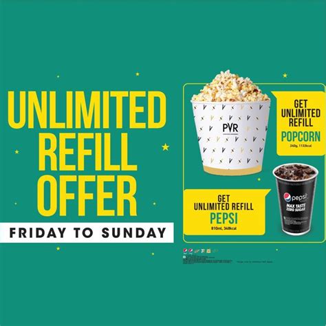 Unlimited Refill Offer PVR Cinemas DT City Centre Shalimar Bagh