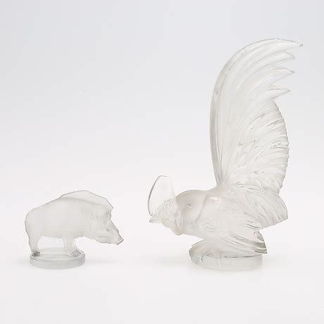 Ren Lalique Two Radiator Ornaments Glass Other Auctionet