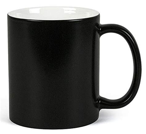 Black And White Plain Blank Sublimation Magic Mug For Gifting Size 8