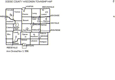 Township Map Prepared By Ann Onstad