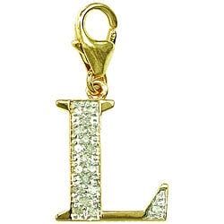 K Gold Ct Tdw Diamond Letter L Charm Free Shipping Today