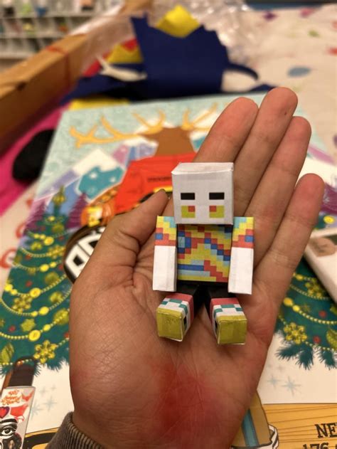 I found a Steve Minecraft skin and turned it into a paper craft : r/mrsmall