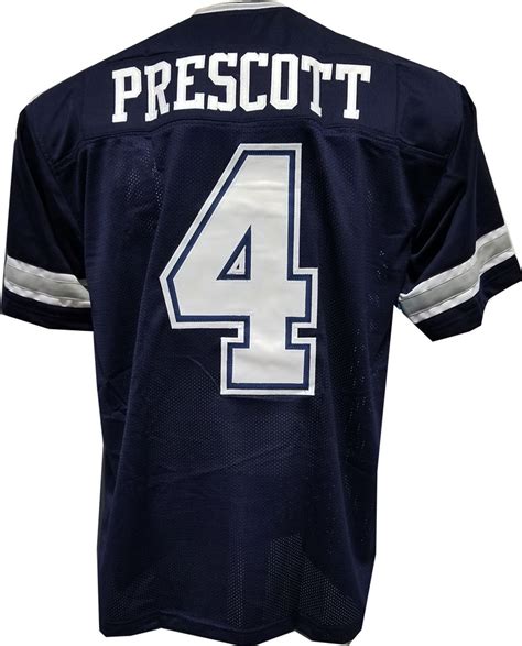 Dak Prescott Custom Stitched Navy Jersey