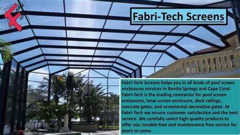 Ppt Ornamental Fences In Cape Coral Fabri Tech Screens Powerpoint