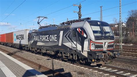 Vectron Br Von Rail Force One Mit Containerzug Youtube