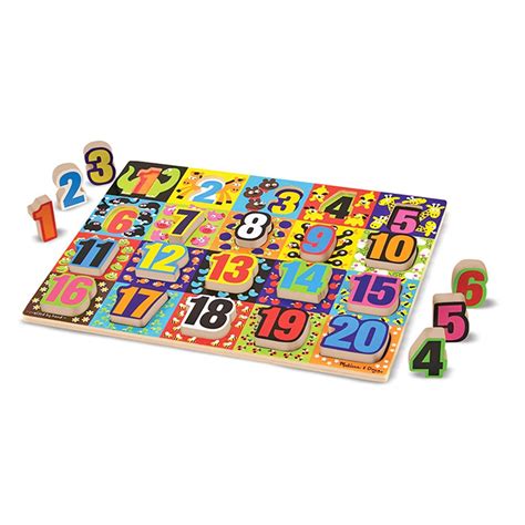 Jumbo Numbers Chunky Puzzle 12 X 16 20 Pieces Lci3832 Melissa