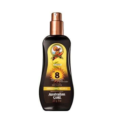 Protetor Solar Corporal Fps Instant Bronzer Spray Gel Australian Gold