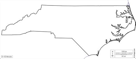 Blank NC Map Printable