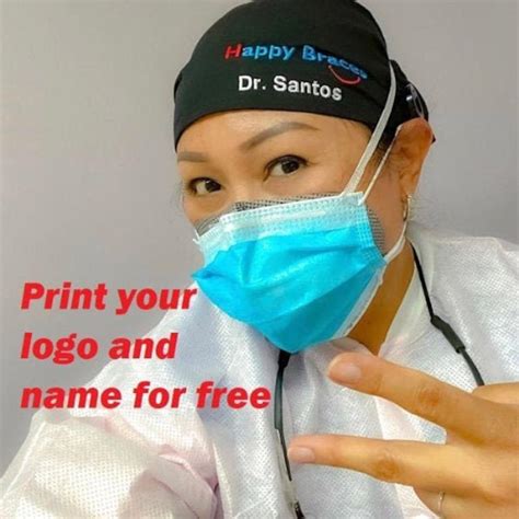 Your Logo Here Custom Unisex Fitted Surgical Scrub Hat Cap Custom