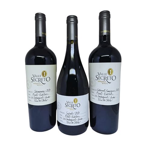 Kit De Vinhos Tintos Valle Secreto 2020 750ml Glasses Of Wine A Sua