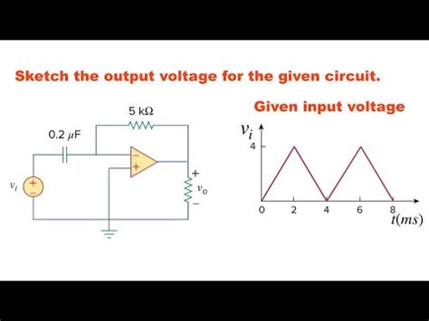 Sketch Output Voltage Waveform For Opamp Circuit Solved Problem