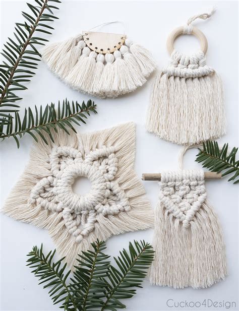 How To Make Christmas Ornaments With Macrame Yarn Cuckoo4Design