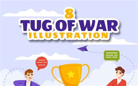 8 Tug Of War Vector Illustration 343984 TemplateMonster