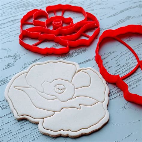 Poppy Flower 2-Piece Cookie Cutter | Etsy