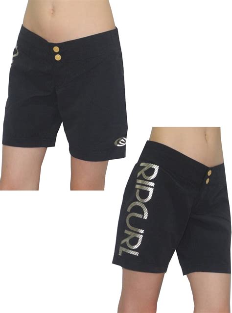 Rip Curl Luxe 7 Womens Casual Beach And Surf Summer Shorts 12 Black At