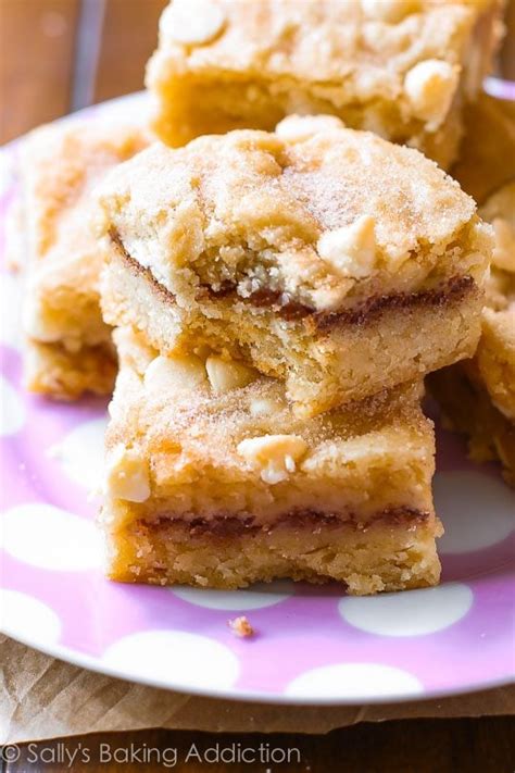 White Chocolate Snickerdoodle Blondies Sallys Baking Addiction