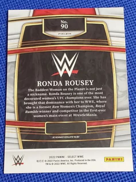 RONDA ROUSEY 2022 Panini Select WWE Concourse Orange Flash Prizm 90