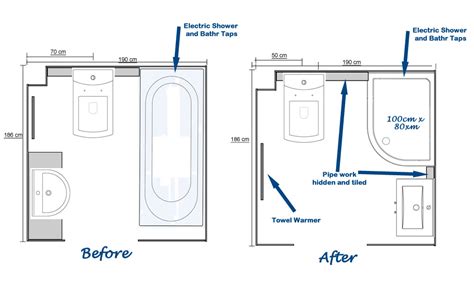 Coventry Bathrooms » Bathroom to shower room conversion floor plan and design