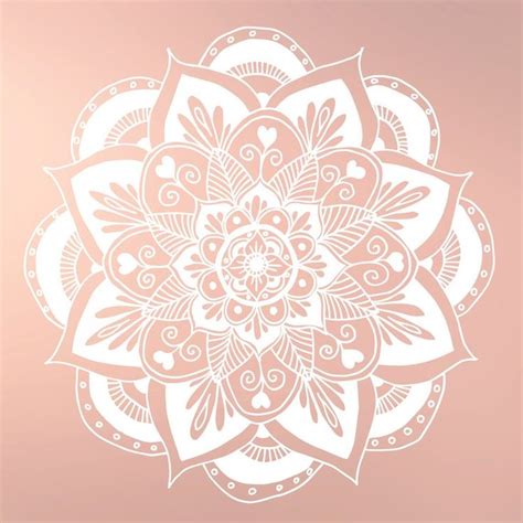 Flower Mandala On Rose Gold Sticker By Julie Erin Designs Mandala