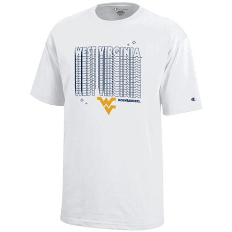 Wvu West Virginia Champion Youth Wordmark Repeat Tee Alumni Hall