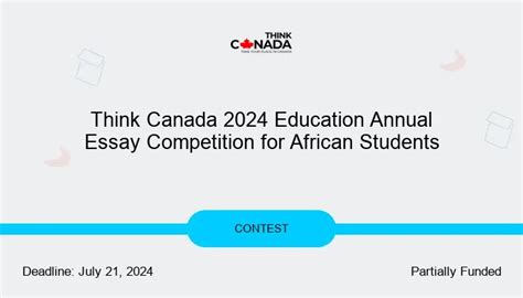 Think Canada 2024 Education Annual Essay Competition For African