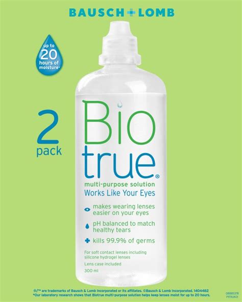 Biotrue Multi Purpose Contact Lens Solution 2x300ml