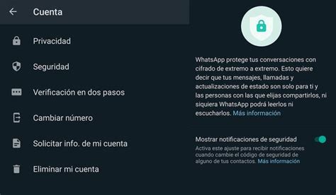 Whatsapp C Mo Desactivar Mensajes El C Digo De Seguridad Cambi