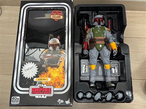 二手新淨齊件有盒 Hottoys hot toys Star Wars 星球大戰 mms571 Boba Fett Vintage Color 興趣及遊戲 玩具 遊戲類