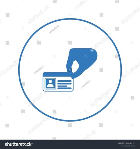 Hold Id Card By Hand Icon Stock Vector Royalty Free 2201467913