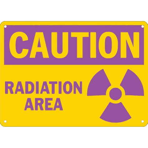 Caution Radiation Area Safety Sign