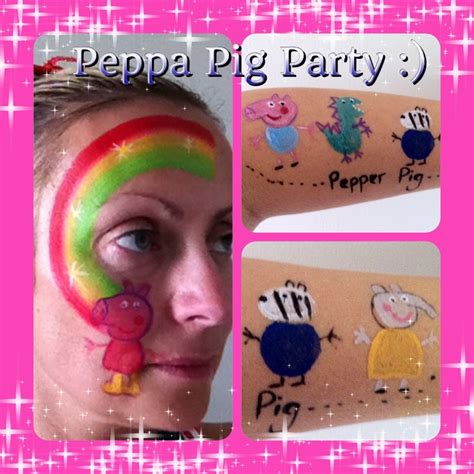 Peppa Pig Face Painting Pintura Facial Diseños De Pintura De La Cara