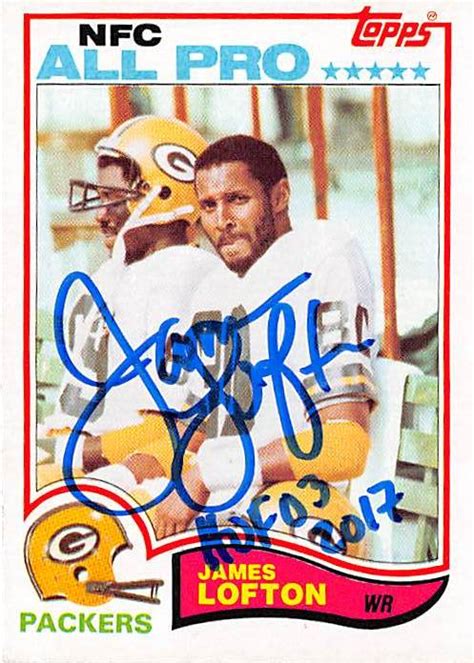 James Lofton autographed football card (Green Bay Packers Hall of Fame ...