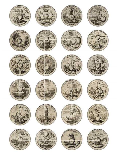 Alchemy Emblems Printable Round images