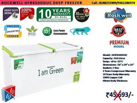 Rockwell Green Gfr450dduc Convertible Hard Top Deep Freezer At Rs 34700