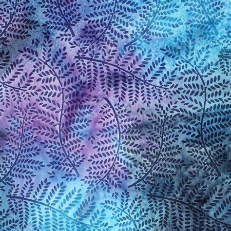 Fern Batik Blue And Purple Overdale Fabrics