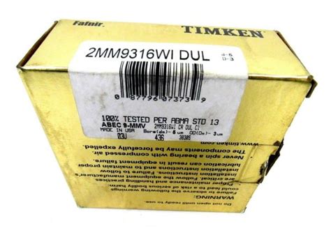 New Timken Fafnir Mm Wi Dul Super Precision Bearing Set