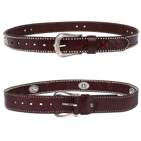 Cowboy Style Metal Rivet Belt Luxury Designers Men Rivet Punk Belt