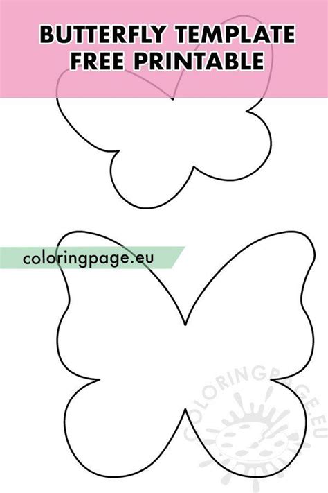 Butterfly Template Printable Coloring Page