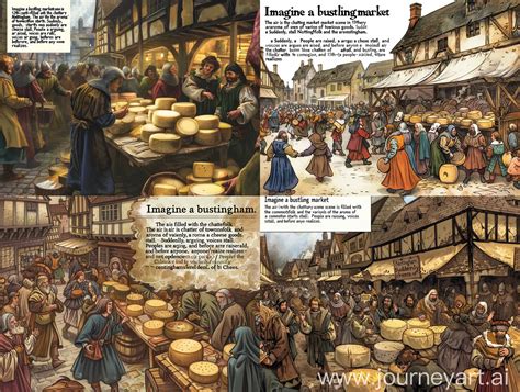 Medieval Market Riot Chaos Erupts at the Cheese Stall | Midjourney Prompt